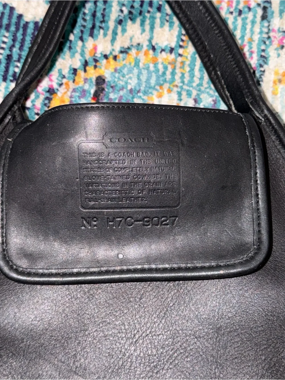 Rare Coach 9027 Ergo Leather Black Shoulder Bag